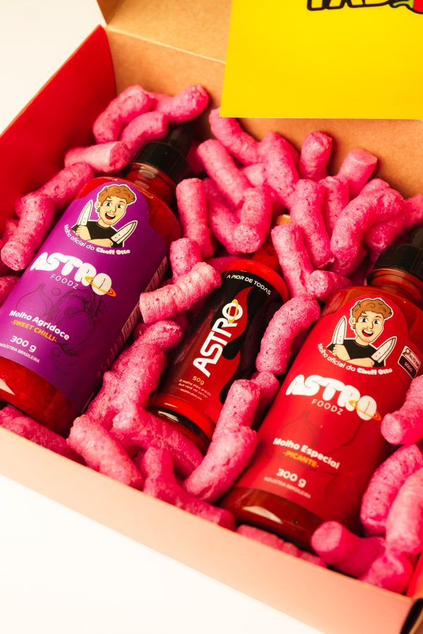 Trio Pimentados, kit com três molhos ASTRO